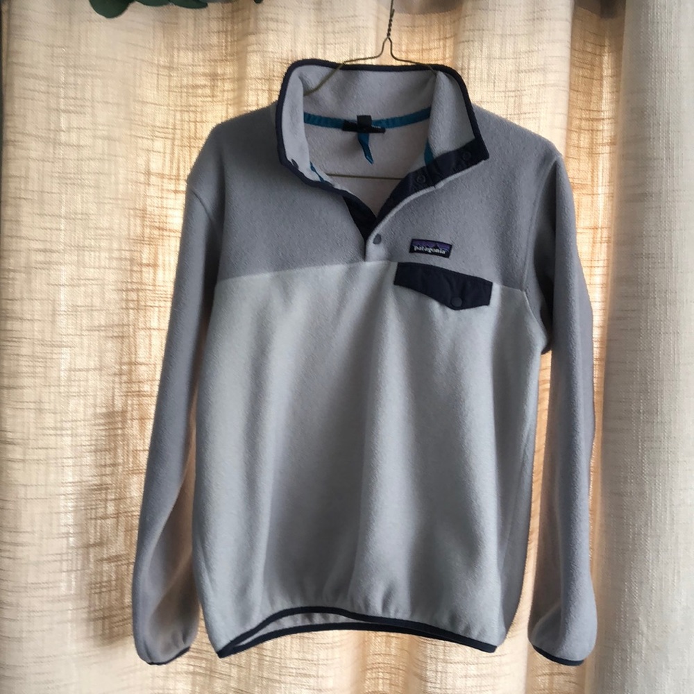 Patagonia, Gray/Navy Fleece, Size S